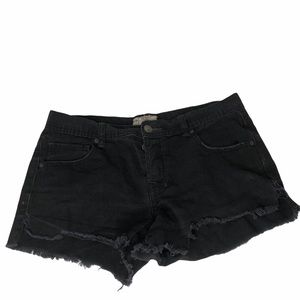 Free People 28 black denim cutoff jean shorts